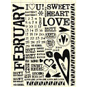 Rusty Pickle - Rub Ons - February - Valentine - Love, CLEARANCE