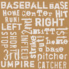 Rusty Pickle - 12x12 Paper - Baseball Words, CLEARANCE