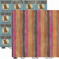 Rusty Pickle - Double Sided Paper - Animal Haven Collection - Emily's Stripes, CLEARANCE