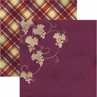 Rusty Pickle - French Market Collection - 12x12 Double Sided Paper - Raisin, CLEARANCE