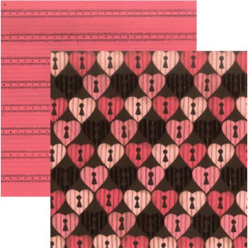 Rusty Pickle - Chocolate Kisses Collection - Valentine's Day - 12x12 Double Sided Paper - Truffle, CLEARANCE