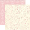 Rusty Pickle - White Chocolate Bunnies Collection - 12x12 Double Sided Paper - Carnation, CLEARANCE
