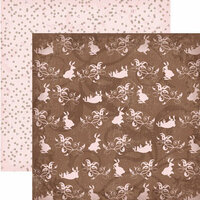 Rusty Pickle - White Chocolate Bunnies Collection - 12x12 Double Sided Paper - Velveteen Rabbit, CLEARANCE