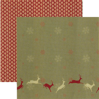 Rusty Pickle - White Christmas Collection - 12 x 12 Double Sided Paper - Night Before Christmas, BRAND NEW