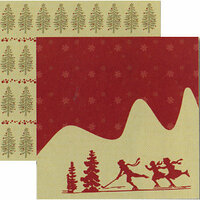 Rusty Pickle - White Christmas Collection - 12 x 12 Double Sided Paper - Winter Wonderland, BRAND NEW