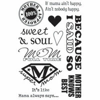 Rusty Pickle - Pickelicious Collection - Clear Acrylic Stamps - Mom, CLEARANCE