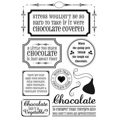 Rusty Pickle - Chocolate Kisses Collection - Clear Stamps - Chocolate Kisses - Valentine