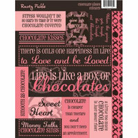 Rusty Pickle - Chocolate Kisses Collection - Valentine's Day - Cardstock Stickers - Chocolate Kisses