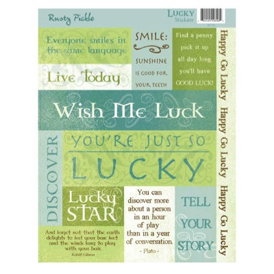 Rusty Pickle - Lucky Collection - St. Patrick's Day - Cardstock Stickers - Lucky