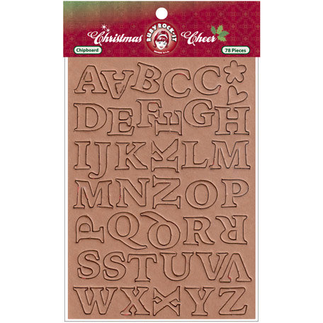 Ruby Rock It Designs - Christmas Cheer Collection - Alphabet - Kraft