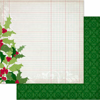 Ruby Rock It Designs - Christmas Cheer Collection - 12 x 12 Double Sided Paper - Mistletoe Musings