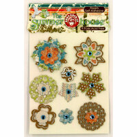 Ruby Rock It Designs - The Summerhouse Collection - 3 Dimensional Stickers - Florets, CLEARANCE