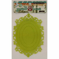 Ruby Rock It Designs - The Summerhouse Collection - Felt Frames - Oval - Lime, CLEARANCE