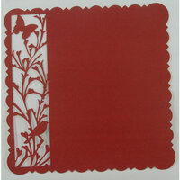 Ruby Rock It Designs - Upstairs Downstairs Collection - 12 x 12 Die Cut Paper - Red, CLEARANCE