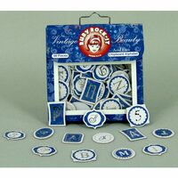 Ruby Rock It Designs - Vintage Beauty Collection - Chipboard Alphabet Pieces, CLEARANCE