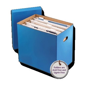 Retrospect by Smead - Hanging File Storage Box - Blue