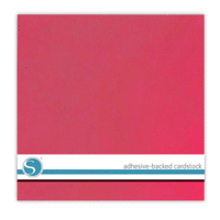 Silhouette America - 12 x 12 Self Adhesive Cardstock - Strawberry