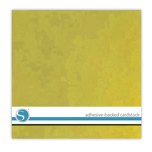 Silhouette America - 12 x 12 Self Adhesive Cardstock - Yellow Green