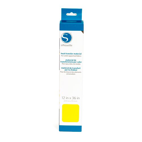 Silhouette America - Cameo - Electronic Cutting System - Smooth Heat Transfer Material - 12 Inch - Lemon Yellow