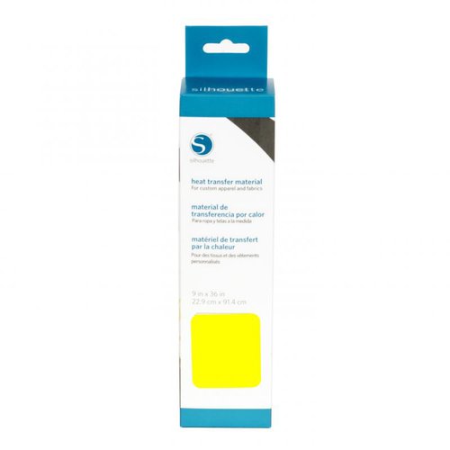 Silhouette America - Cameo - Electronic Cutting System - Smooth Heat Transfer Material - 9 Inch - Neon Yellow