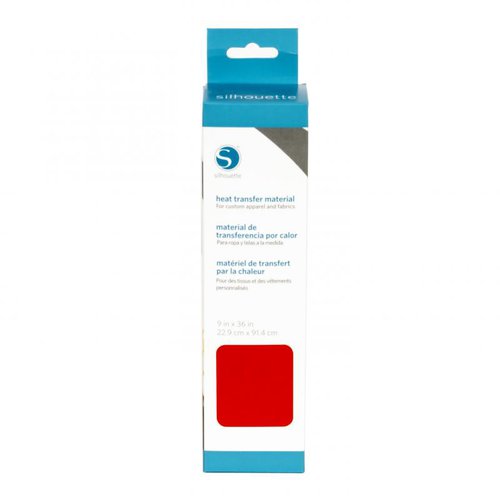 Silhouette America - Cameo - Electronic Cutting System - Smooth Heat Transfer Material - 9 Inch - Red