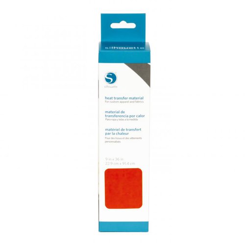 Silhouette America - Cameo - Electronic Cutting System - Smooth Heat Transfer Material - 9 Inch - Tangerine