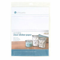 Silhouette America - 8.5 x 11 Printable Sticker Paper - Clear