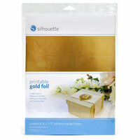Silhouette America - 8.5 x 11 Self Adhesive Printable Foil Paper Pack - Gold