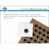 Silhouette America - 8.5 x 11 Self Adhesive Printable Sticker Paper - Kraft