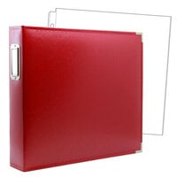 Scrapbook.com - 12 x 12 Three Ring Album - Red with 10 Page Protectors