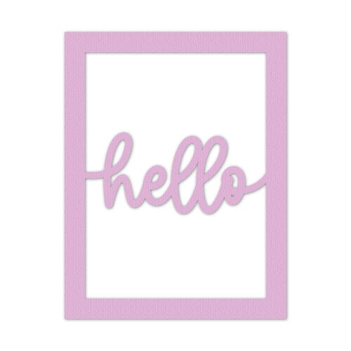 Scrapbook.com - Decorative Die Set - A2 Plate - Hello