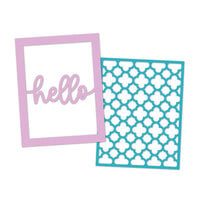 Scrapbook.com - Decorative Die Set - A2 Plate Bundle - Mosaic and Hello