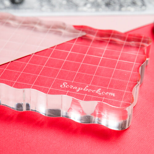Acrylic Stamp Block 7 Pack Clear Stamping Block with Grid Lines