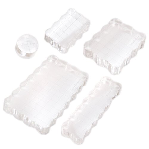 Perfect Clear Acrylic Stamp Block Bundle - Assorted Sizes - 5 Pack 