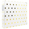 Scrapbook.com - 12x12 Three Ring Album - White with Gold Foil Dots