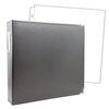 Scrapbook.com - 12x12 Three Ring Album - Charcoal Gray - With 12x12 Page Protectors 10 pk