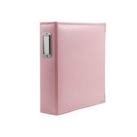 Bright Pink - Sewn Leatherette 3-Ring Binder 12x12 - Pioneer