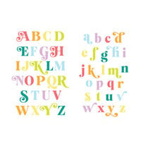 Scrapbook.com - Decorative Die Set - Festive Alphabet - Upper and Lower