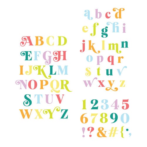 Scrapbook.com - Decorative Die Set - Alphabet and Number Bundle - Festive