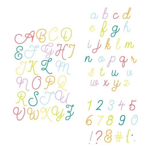 Scrapbook.com - Decorative Die Set - Alphabet and Number Bundle - Loopy Cursive