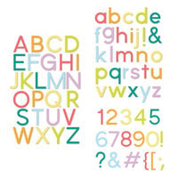 Scrapbook.com - Decorative Die Set - Alphabet and Number Bundle - Modern