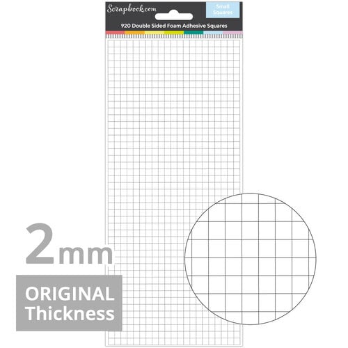 Scrapbook.com - Double Sided Adhesive Foam Squares - 2mm Thickness - Small Squares