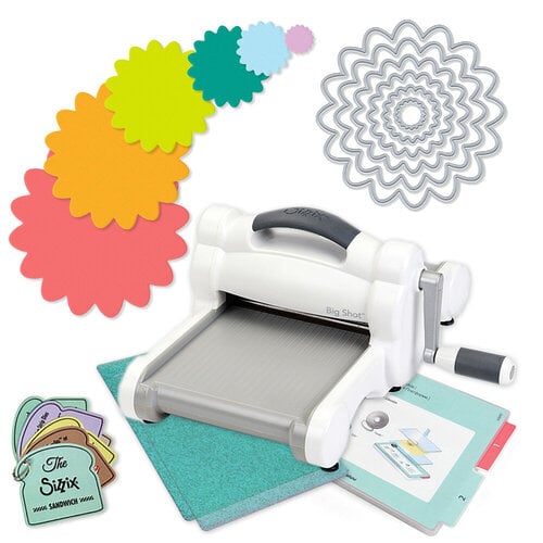 SIZZIX Big Shot Machine Die Cutting Scrapbooking Card Making With Free  Metal Die Cuts 