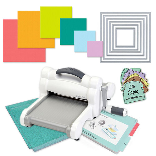 Exclusive - Sizzix Big Shot Machine - Die Cutting Bundle - Nested Squares