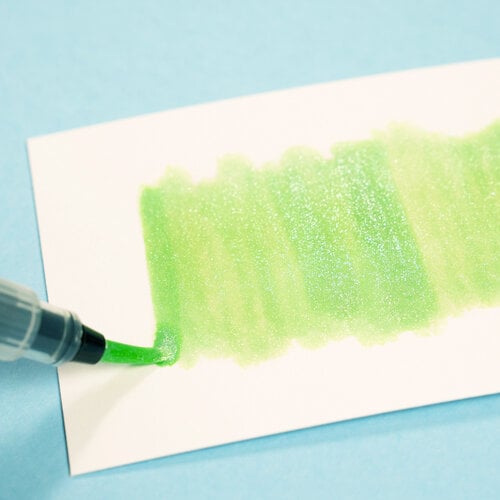 Scrapbook.com - Glitter Brush Marker - Key Lime Green Scrapbook.com - Glitter Brush Marker - Key Lime Green