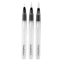 Scrapbook.com - Water Brushes - Rounded Tip - Pack of 3 Sizes