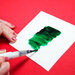 Scrapbook.com - Glitter Brush Marker - Green - Christmas Ivy
