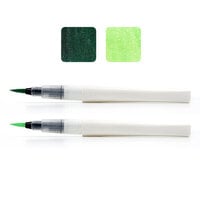 Scrapbook.com - Glitter Brush Marker Set - Greens - 2 Pack