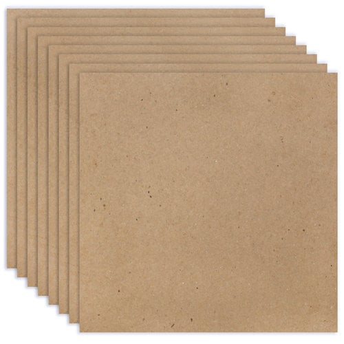 Scrapbook.com - 12 x 12 Chipboard - Standard - 20pt - Natural - Ten Sheets