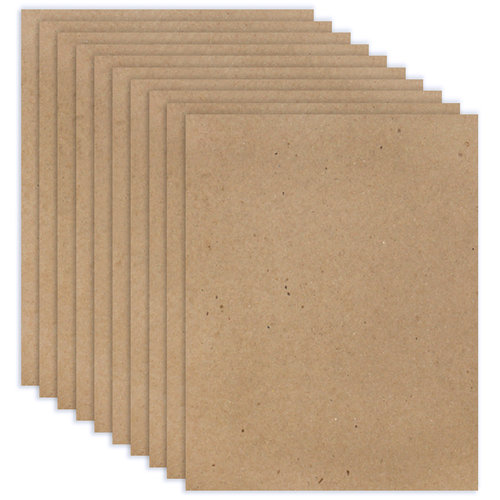 Scrapbook.com - 8.5 x 11 Chipboard - Standard - 20pt - Natural - Ten Sheets